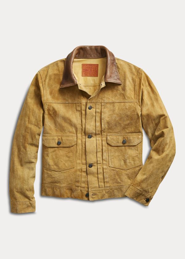 Men's Ralph Lauren Roughout Suede Jackets | 523689VID